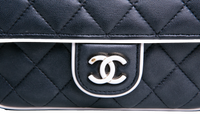 CHANEL 25 P CAMERA LAMBSKIN B&W GOLD HDWR