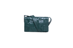 BOTTEGA CASSETTE SMALL LEATHER RAINTREE