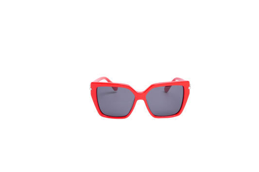 SALVATORE FERRAGAMO SQUARE ACETATE RED BLACK LENSES