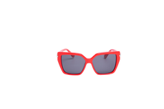 SALVATORE FERRAGAMO SQUARE ACETATE RED BLACK LENSES
