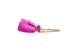 VALENTINO ROMAN STUD TOP HANDLE MEDIUM FUCHSIA