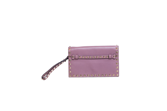 VALENTINO CLUTCH ROCKSTUD TAUPE