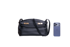 FERRAGAMO HUG SOFT CROSSBODY BAG BLACK