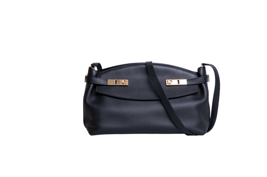 FERRAGAMO HUG SOFT CROSSBODY BAG BLACK