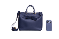 BURBERRY BELT TOTE BAG SMALL NAVY