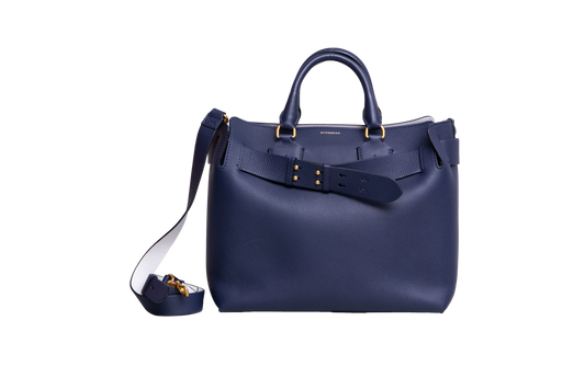 BURBERRY BELT TOTE BAG SMALL NAVY