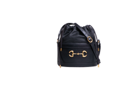 GUCCI HORSEBIT 1955 BUCKET LEATHER BLACK