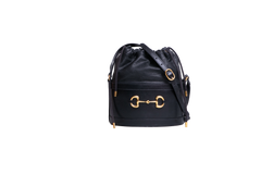 GUCCI HORSEBIT 1955 BUCKET LEATHER BLACK