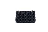 CHANEL CLASSIC 11.12 DOUBLE FLAP TWEED VELVET BLACK
