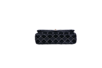 CHANEL CLASSIC 11.12 DOUBLE FLAP TWEED VELVET BLACK