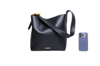 JACQUEMUS LE REGALO BUCKET LEATHER BLACK