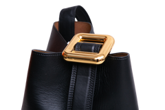 JACQUEMUS LE REGALO BUCKET LEATHER BLACK