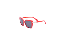 SALVATORE FERRAGAMO SQUARE ACETATE RED BLACK LENSES