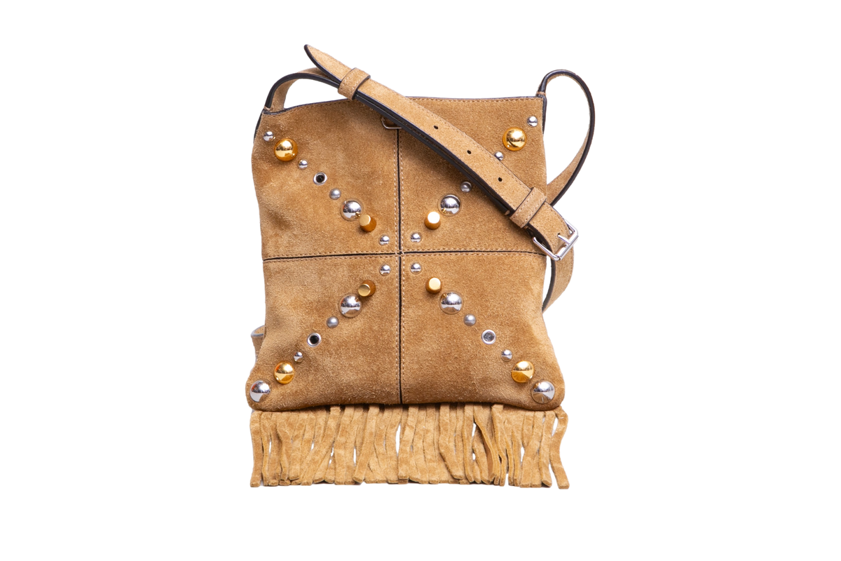 VALENTINO NELLCOTE SMALL FRINGES CARAMEL