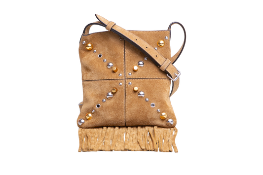 VALENTINO NELLCOTE SMALL FRINGES CARAMEL