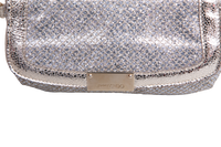 JIMMY CHOO CLUTCH ZETA GLITTERED GOLD/SILVER