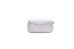 JIMMY CHOO CLUTCH ZETA GLITTERED GOLD/SILVER