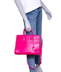 YSL CLASSIC SAC DE JOUR SMALL LEATHER PINK