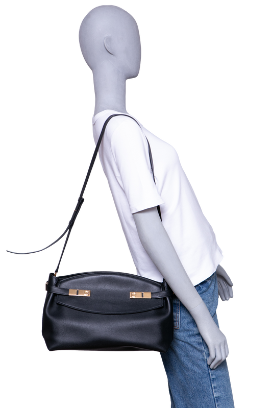 FERRAGAMO HUG SOFT CROSSBODY BAG BLACK