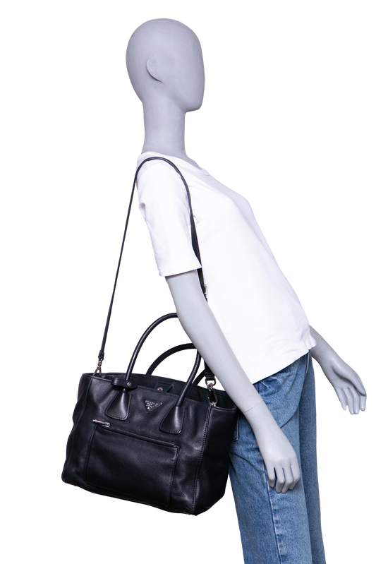 PRADA PHENIX VITELLO SHOPPING TOTE BAG B