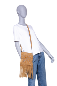 VALENTINO NELLCOTE SMALL FRINGES CARAMEL