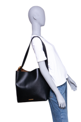 JACQUEMUS LE REGALO BUCKET LEATHER BLACK