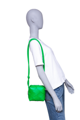 BOTTEGA MINI CASSETTE CAMERA INTRECCIATO GREEN PARAKEET