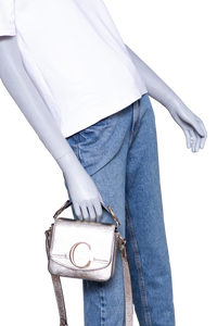 CHLOÉ C MINI SQUARE METALLIC GOLD