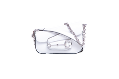 GUCCI HORSEBIT ASYMMETRIC MINI WHITE
