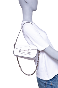 GUCCI HORSEBIT ASYMMETRIC MINI WHITE