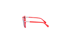 SALVATORE FERRAGAMO SQUARE ACETATE RED BLACK LENSES