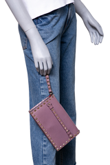 VALENTINO CLUTCH ROCKSTUD TAUPE