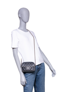 CHANEL 25 P CAMERA LAMBSKIN B&W GOLD HDWR