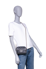 CHANEL 25 P CAMERA LAMBSKIN B&W GOLD HDWR