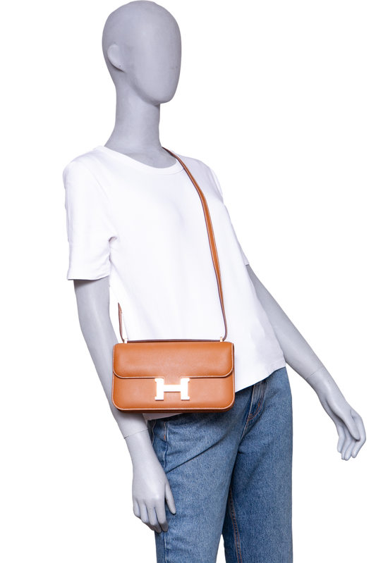 HERMÈS CONSTANCE ELAN EPSOM GOLD ROSE GOLD HDWR