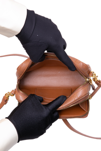 DIOR CARO DOUBLE POUCH WARM CANNAGE CARAMEL