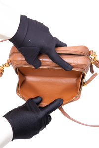 DIOR CARO DOUBLE POUCH WARM CANNAGE CARAMEL