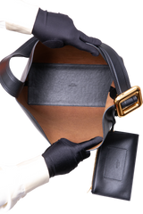 JACQUEMUS LE REGALO BUCKET LEATHER BLACK