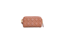 DIOR CARO DOUBLE POUCH WARM CANNAGE CARAMEL