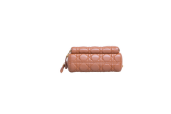 DIOR CARO DOUBLE POUCH WARM CANNAGE CARAMEL