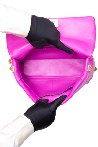 VALENTINO ROMAN STUD TOP HANDLE MEDIUM FUCHSIA