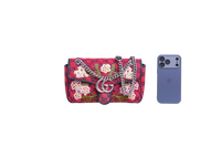 GUCCI GG MARMONT CANVAS EMBROIDERED ROSE RED LIMITED EDITION