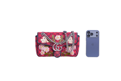 GUCCI GG MARMONT CANVAS EMBROIDERED ROSE RED LIMITED EDITION