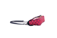 GUCCI GG MARMONT CANVAS EMBROIDERED ROSE RED LIMITED EDITION