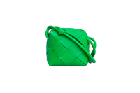 BOTTEGA MINI CASSETTE CAMERA INTRECCIATO GREEN PARAKEET