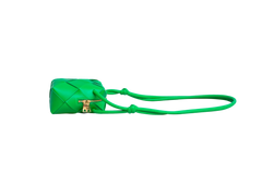 BOTTEGA MINI CASSETTE CAMERA INTRECCIATO GREEN PARAKEET