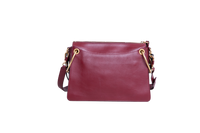 CHLOÉ ROY MEDIUM LEATHER AND SUEDE BURGUNDY
