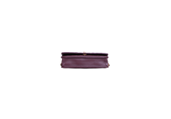 CHANEL PEARL CRUSH WALLET ON CHAIN LEATHER LAMBSKIN DARK RED WINE/ GOLD HDWR