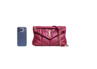 YSL LOULOU PUFFER SMALL DARK RUBY