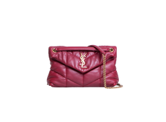 YSL LOULOU PUFFER SMALL DARK RUBY